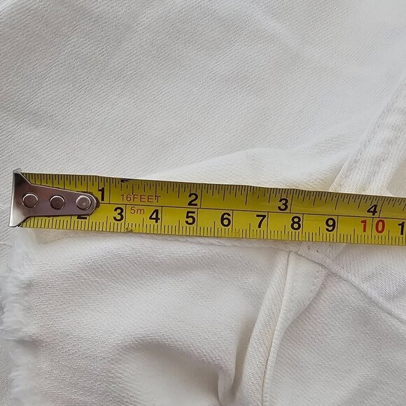 Adriano Goldschmied Hailey Cut Off Ex Boyfriend 3" Inseam Shorts Denim White 30R - Picture 14 of 15